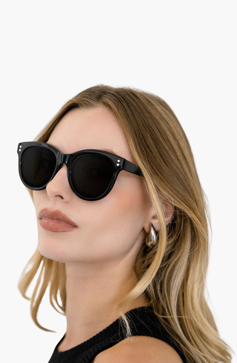 Italic Sasha Acetate Sunglasses, Alternate, color, Black