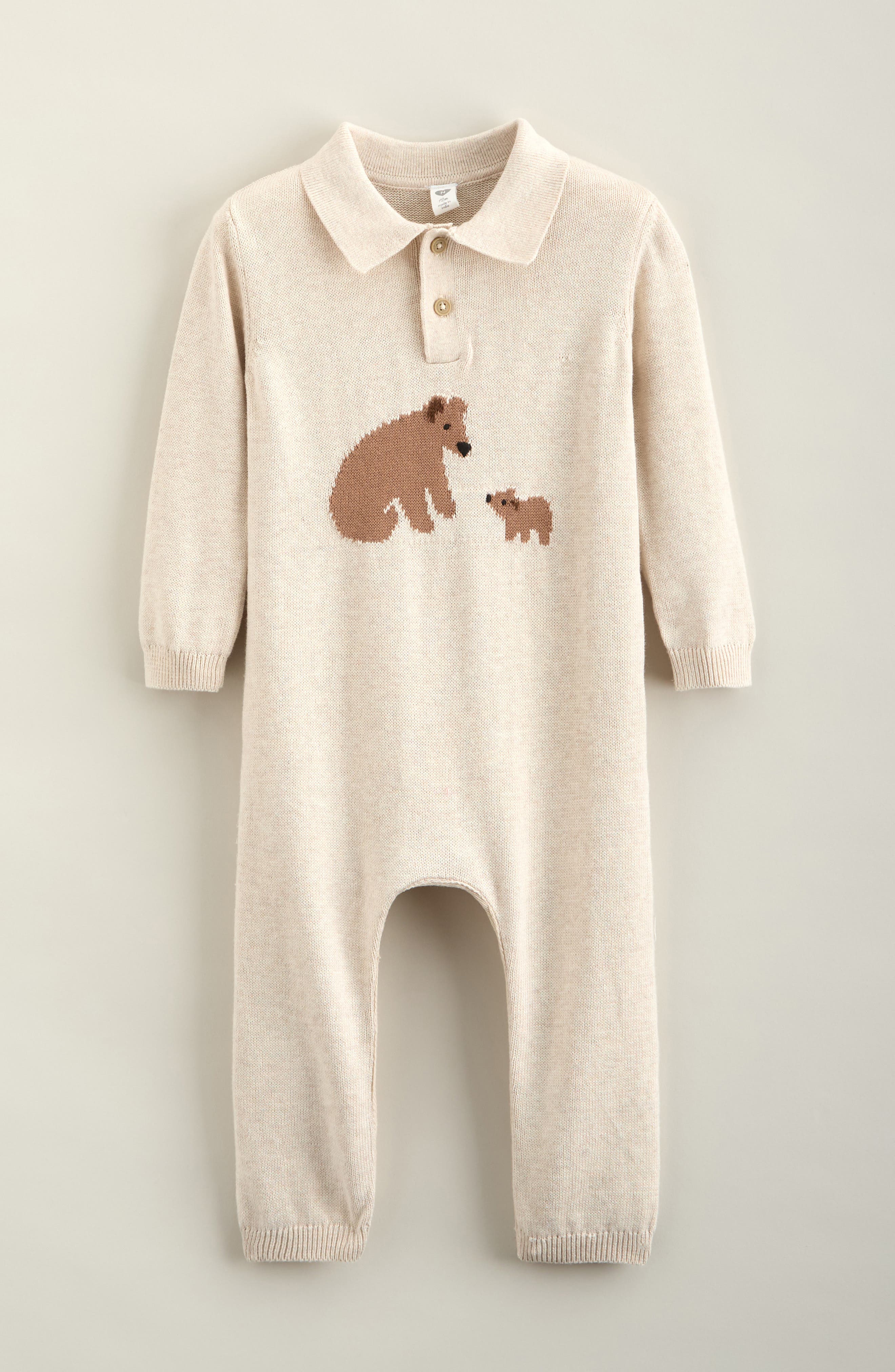 selected BEIGE O LIGHT HEATHER BEAR