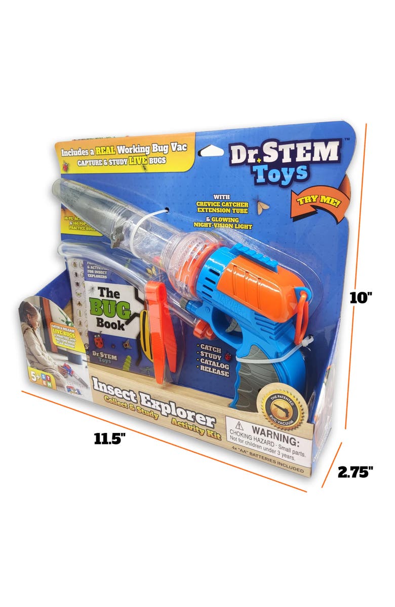Dr. STEM Toys Insect Explorer 11.5" Bug Vacuum Kit, Led Laser & Suction, Alternate, color, Multicolored
