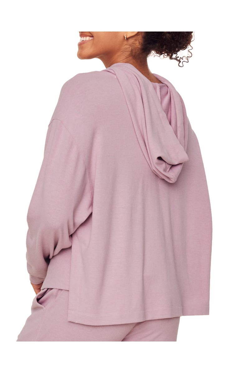 Adore Me Jilianne Cropped Hoodie, Alternate, color, Medium Purple