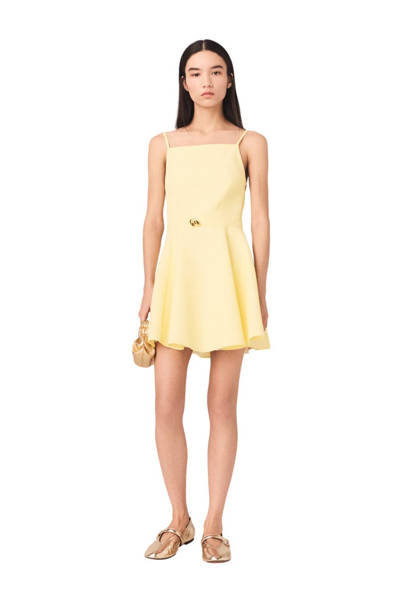Strappy flared dress, Main, color, Pale yellow
