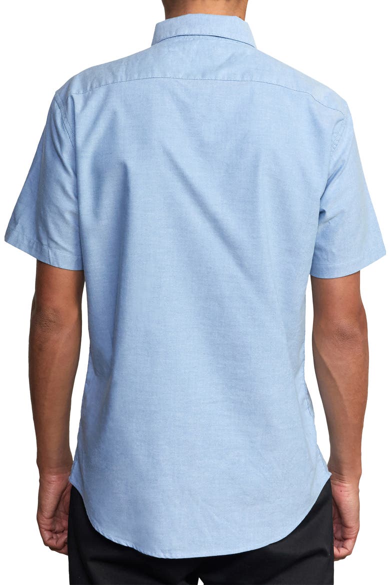 That'll Do Solid Short Sleeve Button-Down Shirt, Alternate, color, OXL-OXFORD BLUE