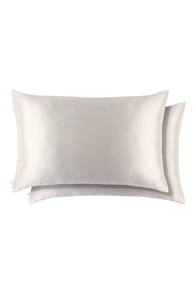 Set of 2 Silk Queen Pillowcases (Nordstrom Exclusive) $230 Value, Alternate, color, WHITE