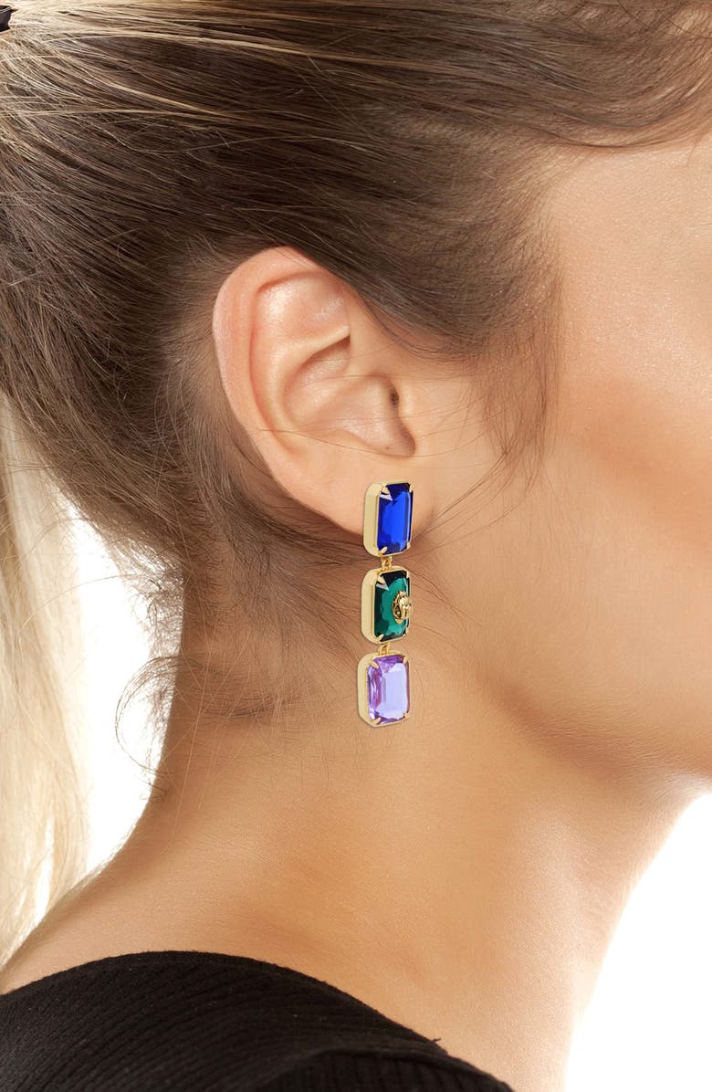 Kurt Geiger London Mismatched Linear Drop Earrings, Alternate, color, 