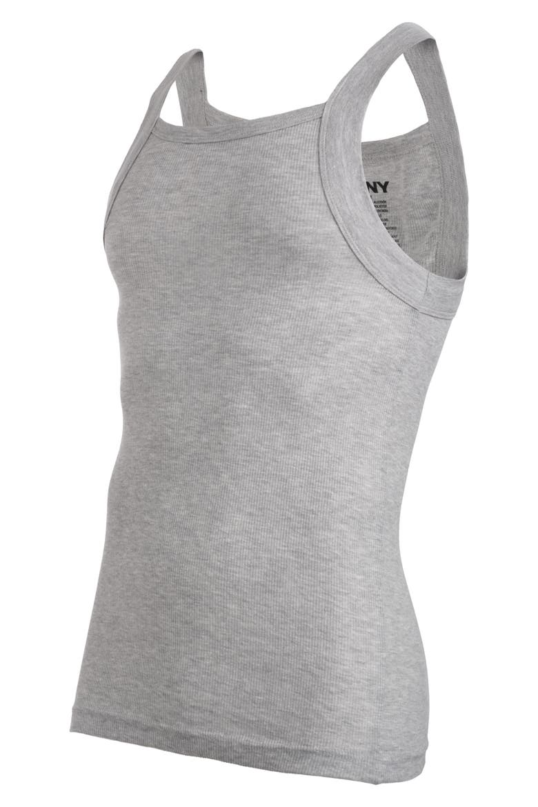 Pack of 4 Cotton Rib Tanks, Alternate, color, BLACK/BLACK/GRY HEATH/WHITE