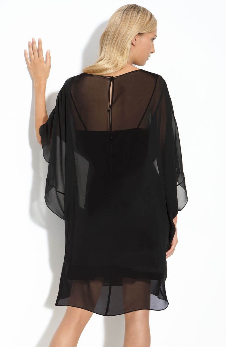 Teri Jon Chiffon Overlay Dress, Alternate, color, 