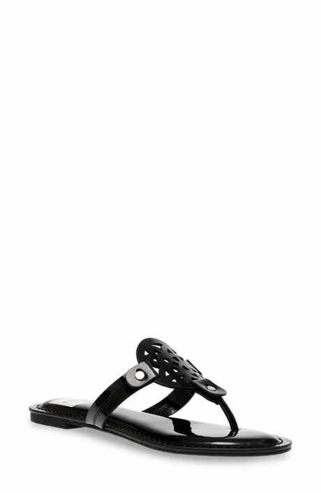 Gotie Laser Cut Studded Thong Sandal