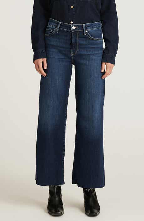 Paloma Raw Hem Wide Leg Jeans