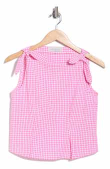 Gingham Tie Shoulder Tank