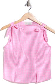 WAYF Gingham Tie Shoulder Tank