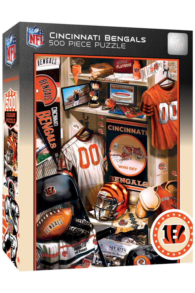 Cincinnati Bengals Locker 500pc Puzzle, Main, color, Multicolor