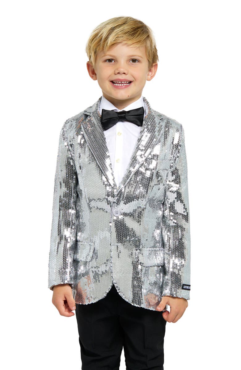 OppoSuits Kids' Sequin Sport Coat, Main, color, Silver