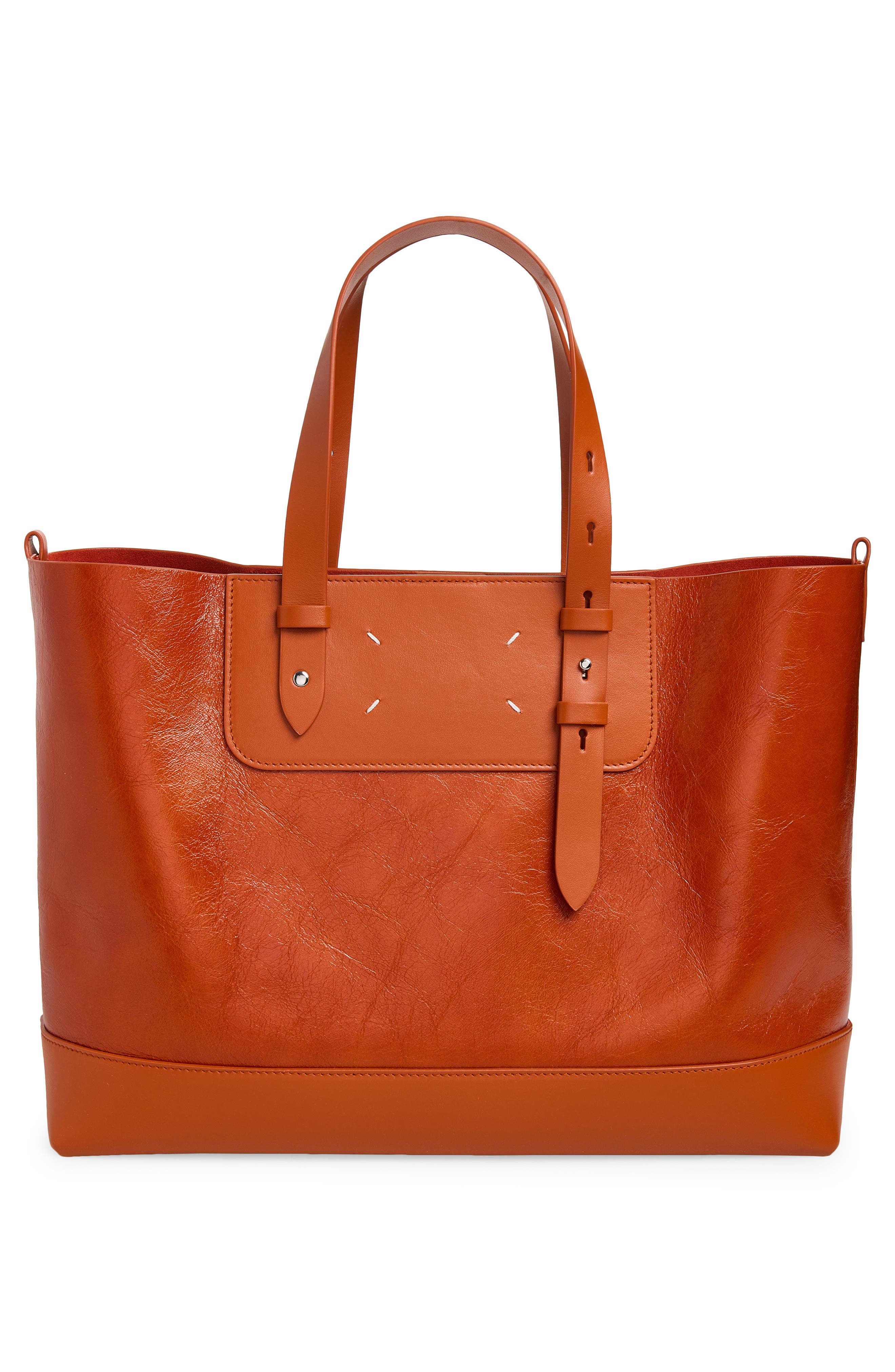 Medium Horizontal Shopper, Alternate, color, ORANGE/ ORANGE