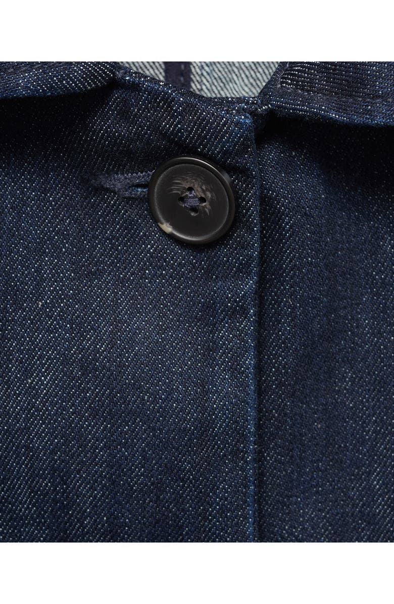 MANGO Crop Denim Jacket, Alternate, color, Open Blue