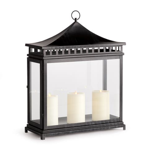 Kito Outdoor Rectangular Lantern Candle Holder