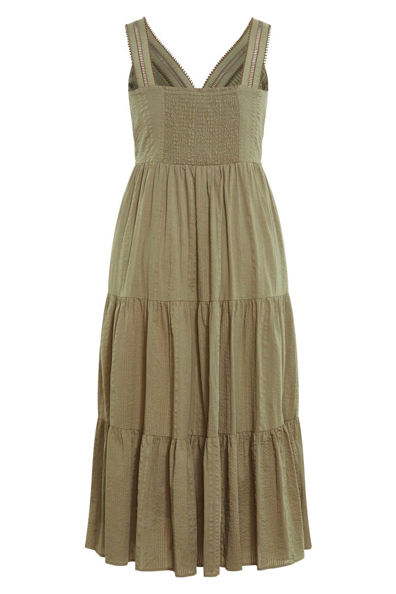 Bella Tiered Cotton Maxi Sundress, Alternate, color, OLIVE