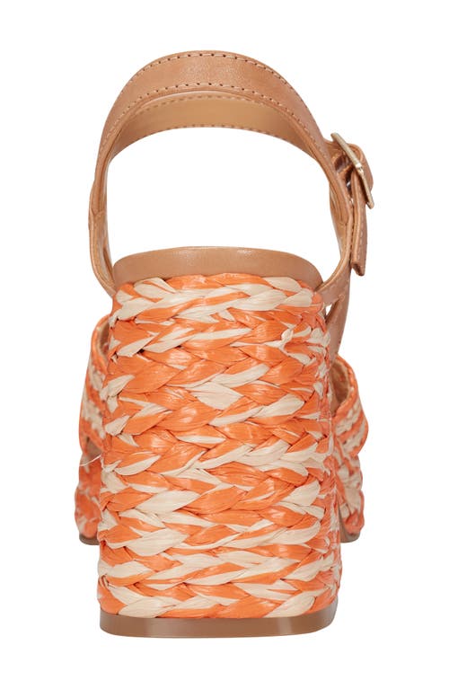Marc Fisher Ltd Juliey Ankle Strap Platform Sandal In Orange