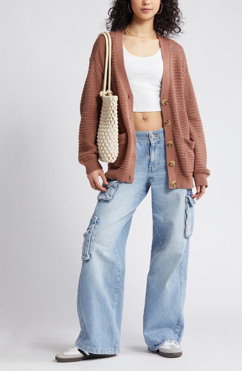 BP. Oversize Open Stitch Cardigan, Alternate, color, 