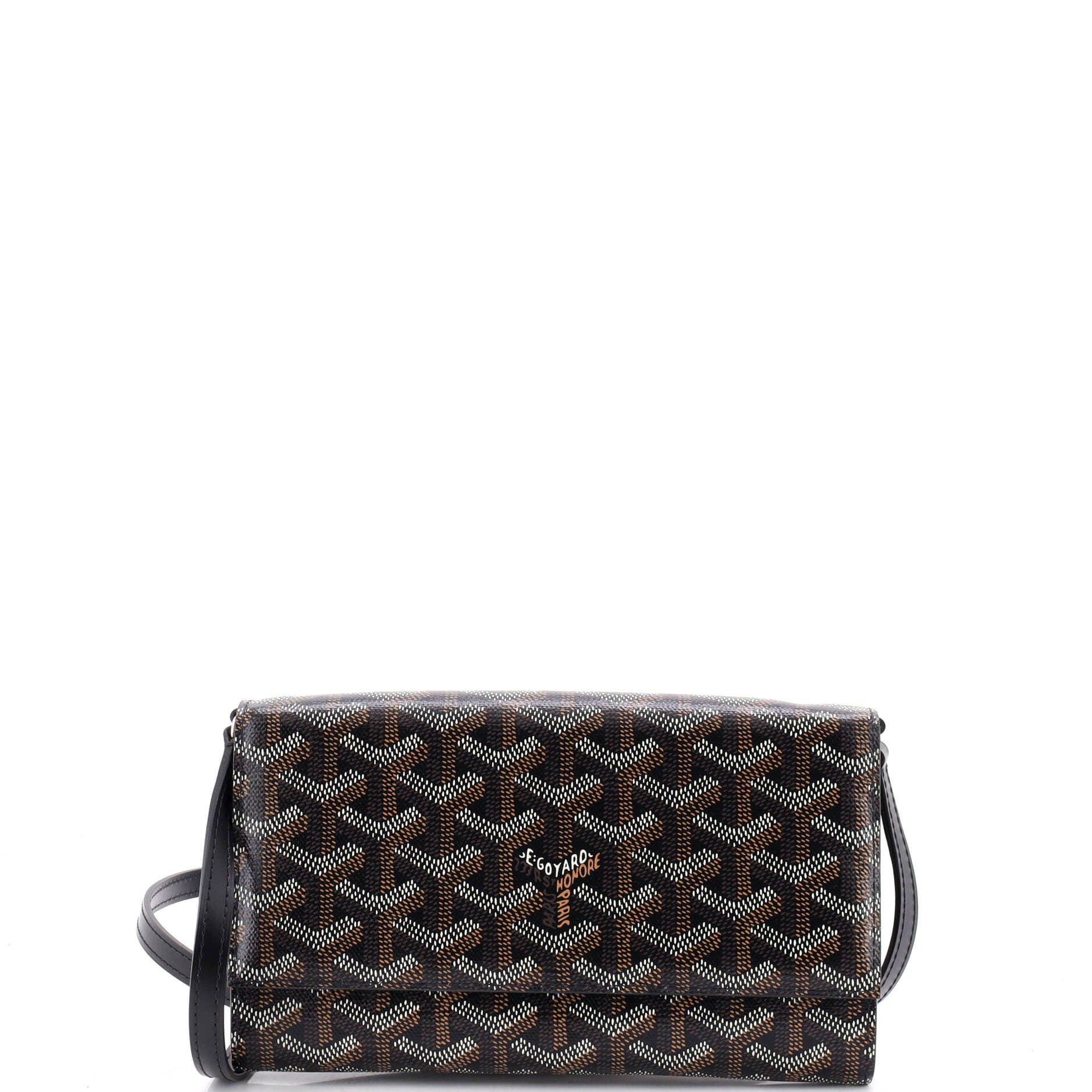 Varenne Continental Wallet with Strap Coated Canvas, Main, color, Black