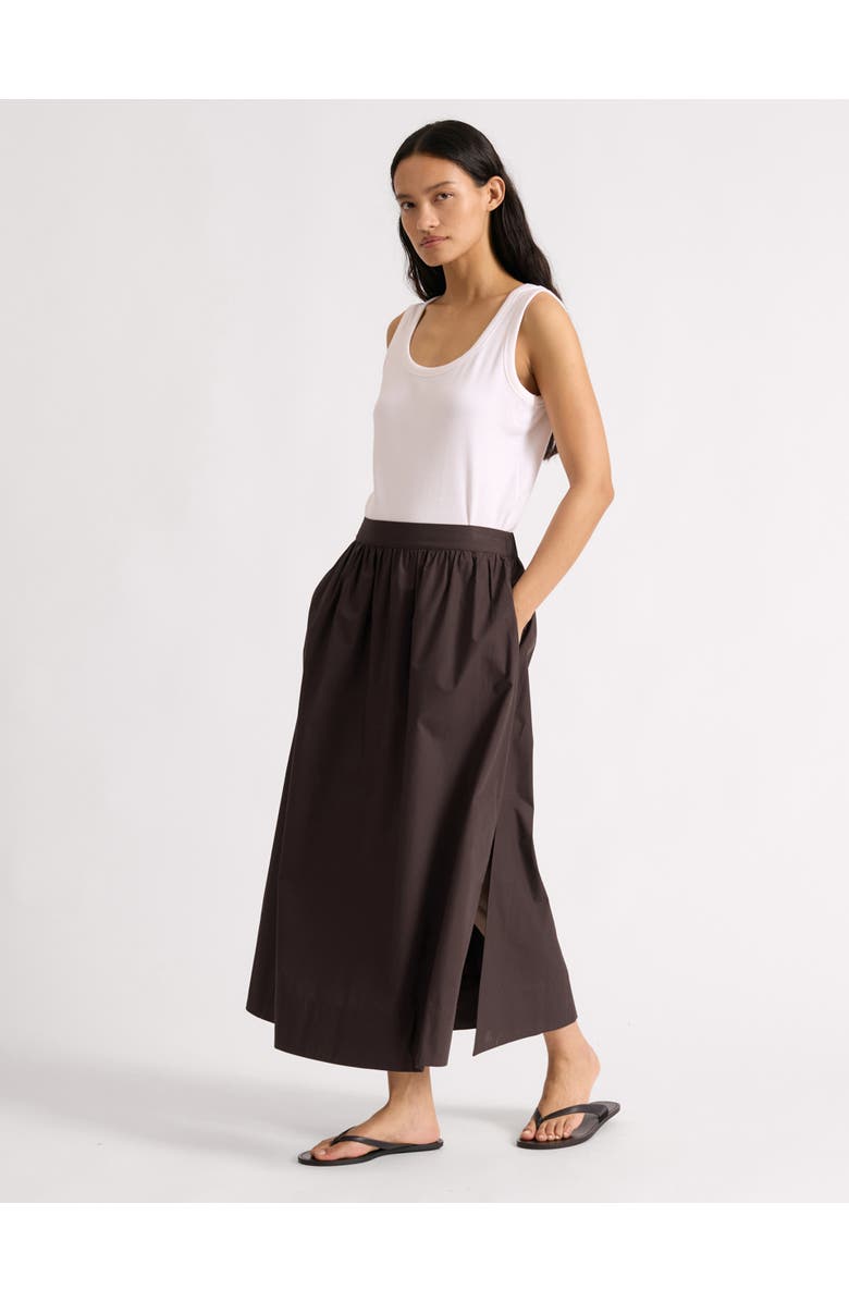 Albaray Cotton Full Skirt, Alternate, color, Chocolate