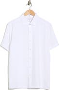 Greg Norman Seersucker Short Sleeve Button-Up Shirt