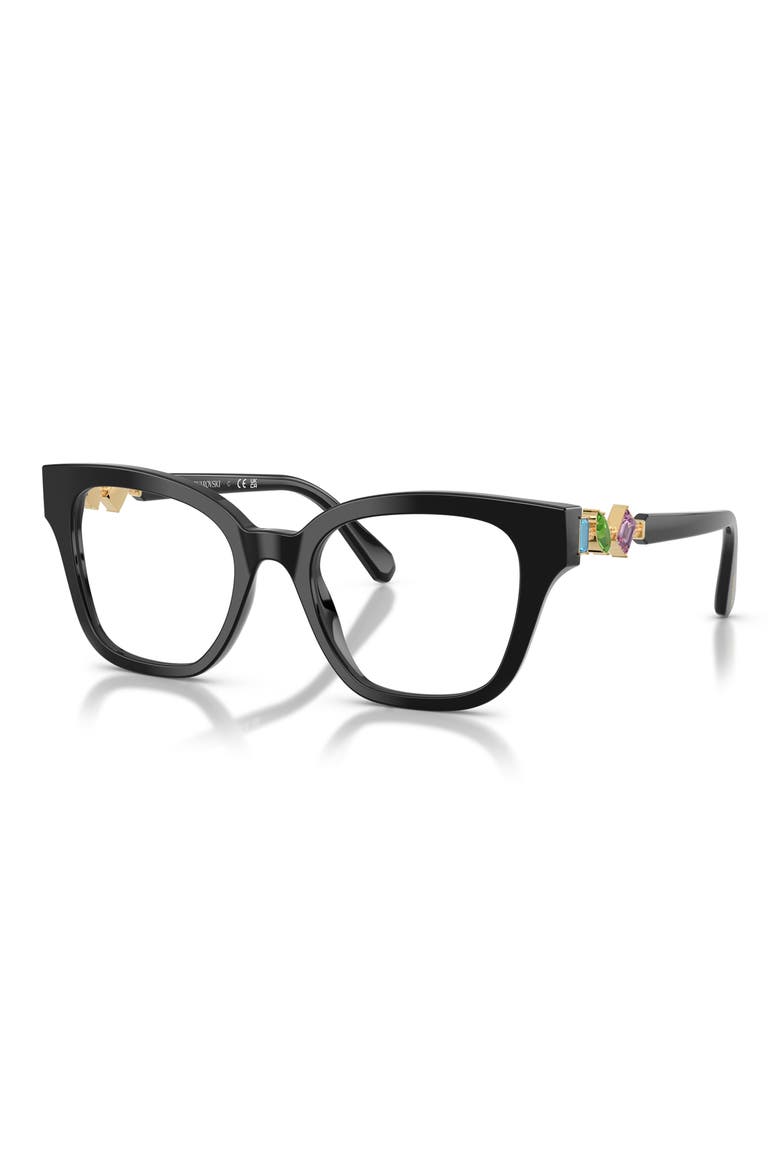 52mm Square optical glasses, Alternate, color, BLACK / DEMO LENS