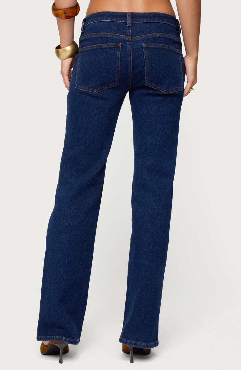 EDIKTED Jemima Low Rise Straight Leg Jeans, Alternate, color, Dark-Blue-Washed