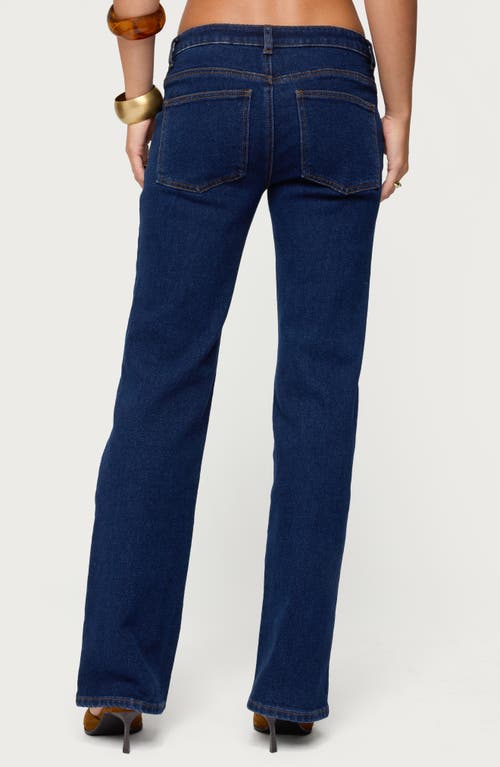 Edikted Jemima Low Rise Straight Leg Jeans In Blue