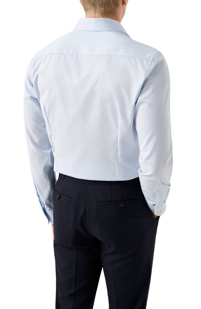 Eton Slim Fit Microcheck Cotton Dress Shirt, Alternate, color, 