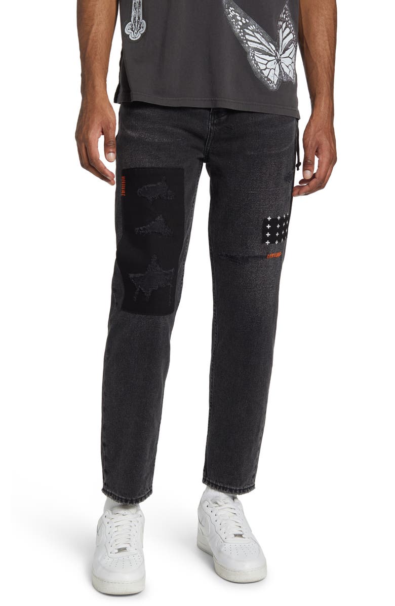 Ksubi Bullet Chop Copy Paste Trashed Straight Leg Jeans, Main, color, 
