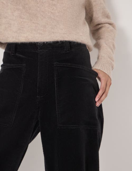 Hush Cordi Barrel Leg Cord Pants In Black
