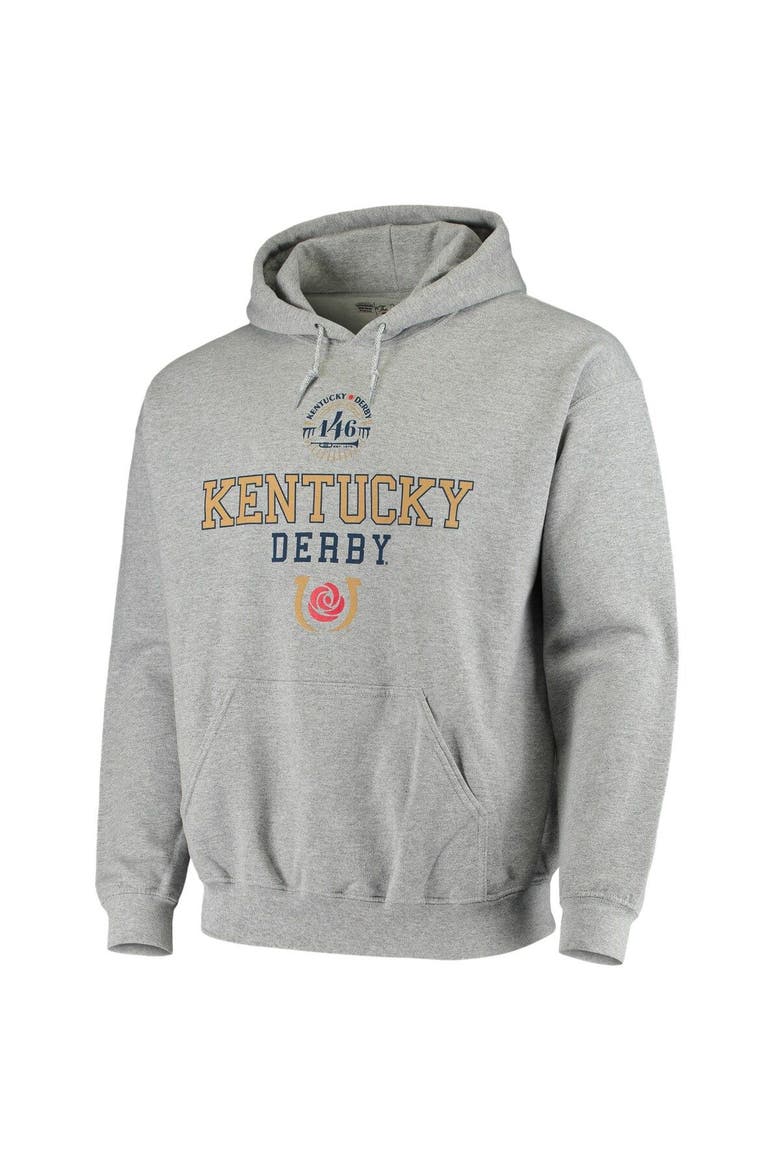 Men's Heathered Gray Kentucky Derby 146 Pullover Hoodie, Alternate, color, Heather Gray