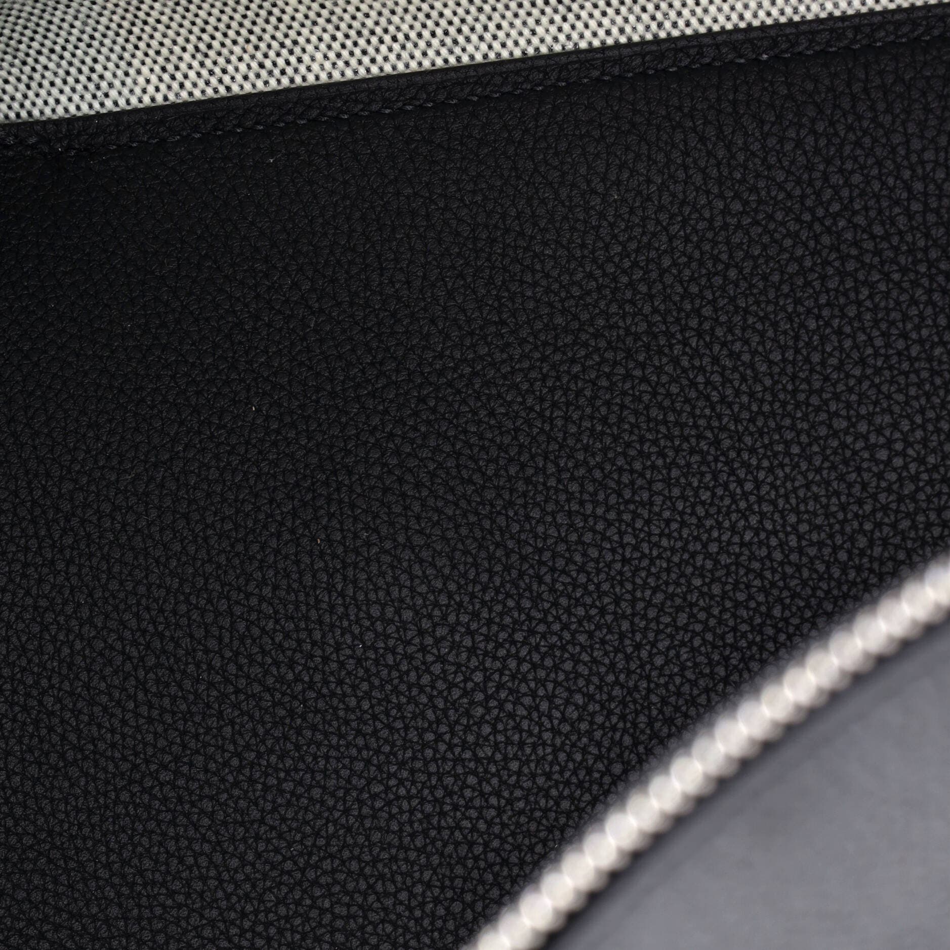 Pre-Owned Hermes R.M.S 12H Bag Pacific Printed Toile and Leather, Alternate, color, Noir