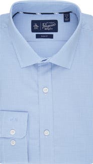 Original Penguin Gingham Print Slim Fit Dress Shirt