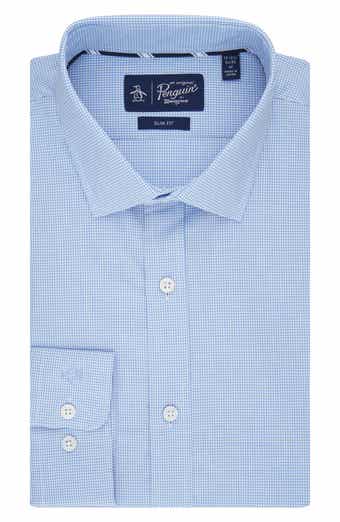Original Penguin Gingham Print Slim Fit Dress Shirt