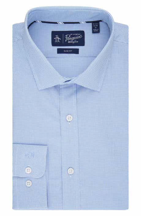 Original Penguin Gingham Print Slim Fit Dress Shirt