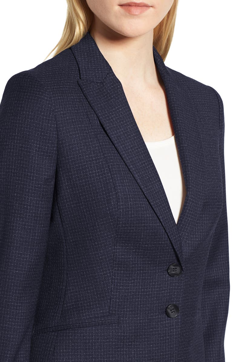 BOSS Jibena Windowpane Jacket, Alternate, color, 