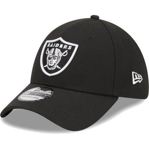 Men's New Era Black Las Vegas Raiders  Main 39THIRTY Flex Hat