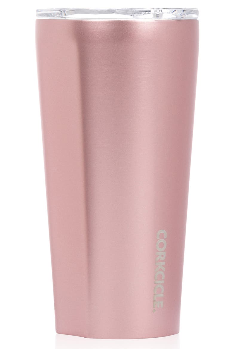 Rose Insulated Stainless Steel Tumbler, Main, color, ROSE METALLIC