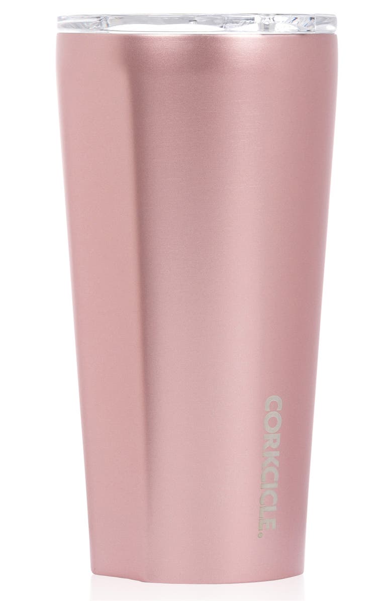 Corkcicle Rose Insulated Stainless Steel Tumbler, Main, color, 