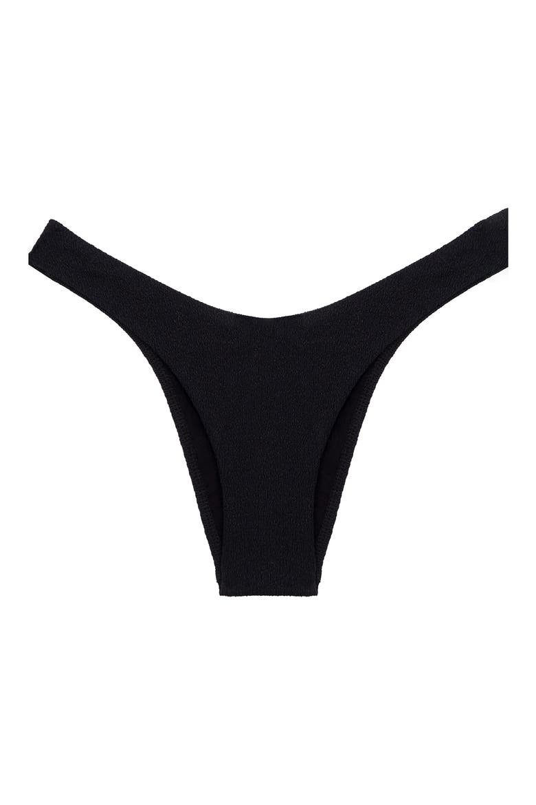 Giulia High Cut Bikini Bottoms, Alternate, color, BLACK
