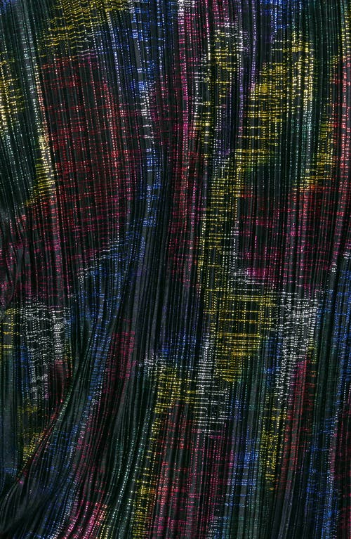 Flying Tomato Rainbow Metallic Long Sleeve Bodysuit In Multi