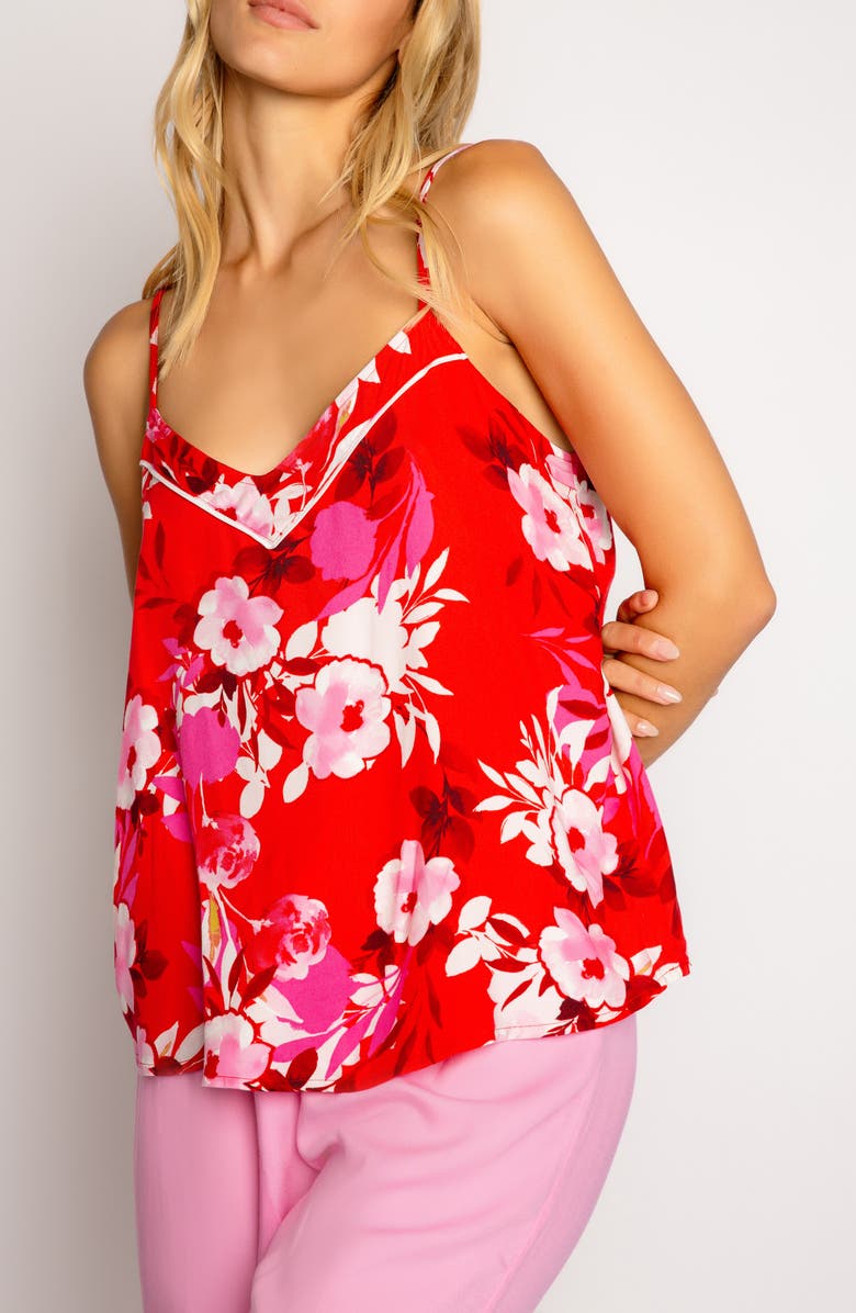 PJ Salvage Watercolor Bloom Camisole, Alternate, color, 