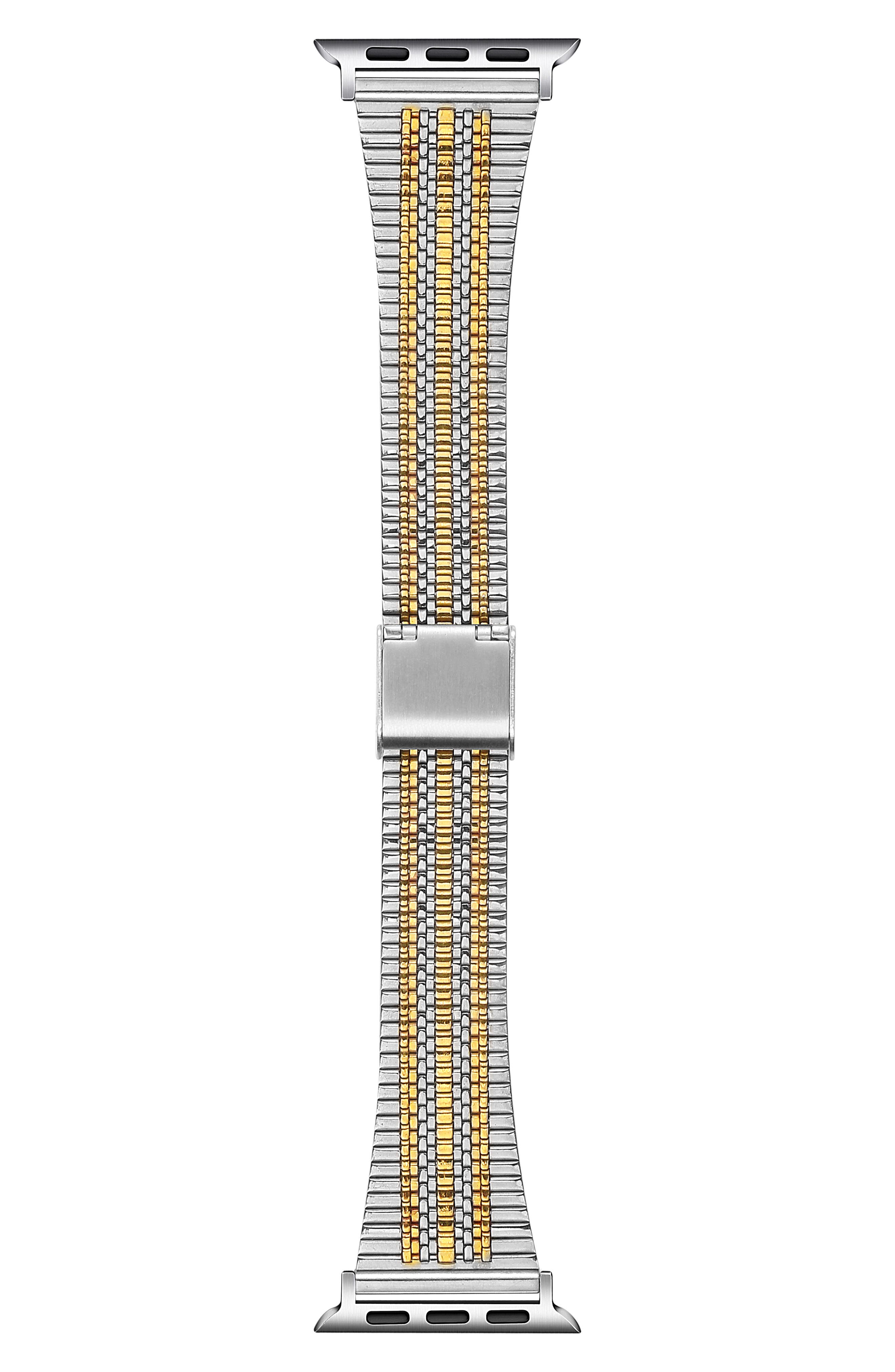 Posh Tech Eliza Stainless Steel Apple Watch® Watchband in Silver/Gold 