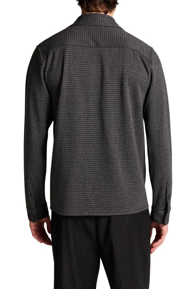Houndstooth Button-Up Shirt, Alternate, color, CARBON COMBO
