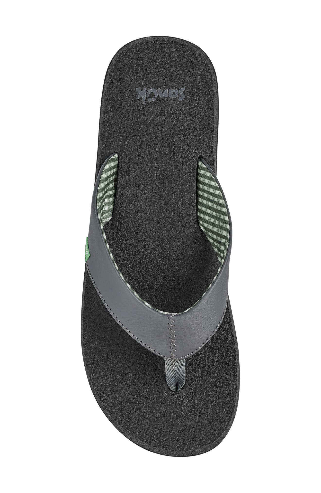 'Yoga Mat' Flip Flop, Alternate, color, CHARCOAL