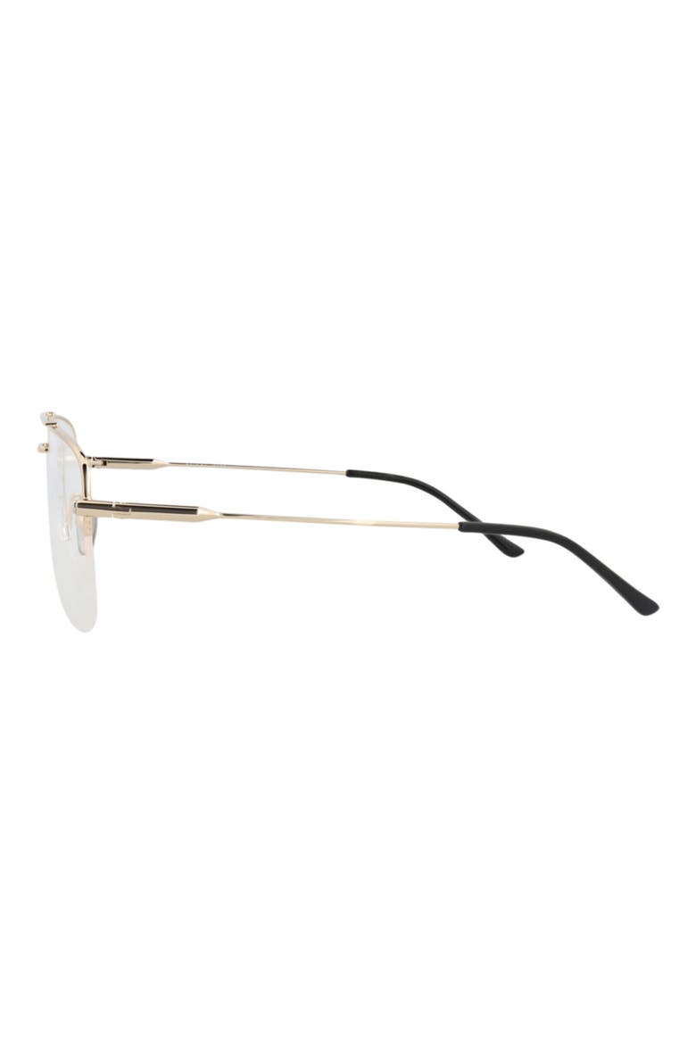 58mm Rectangular Optical Glasses, Alternate, color, GOLD GOLD TRANSPARENT