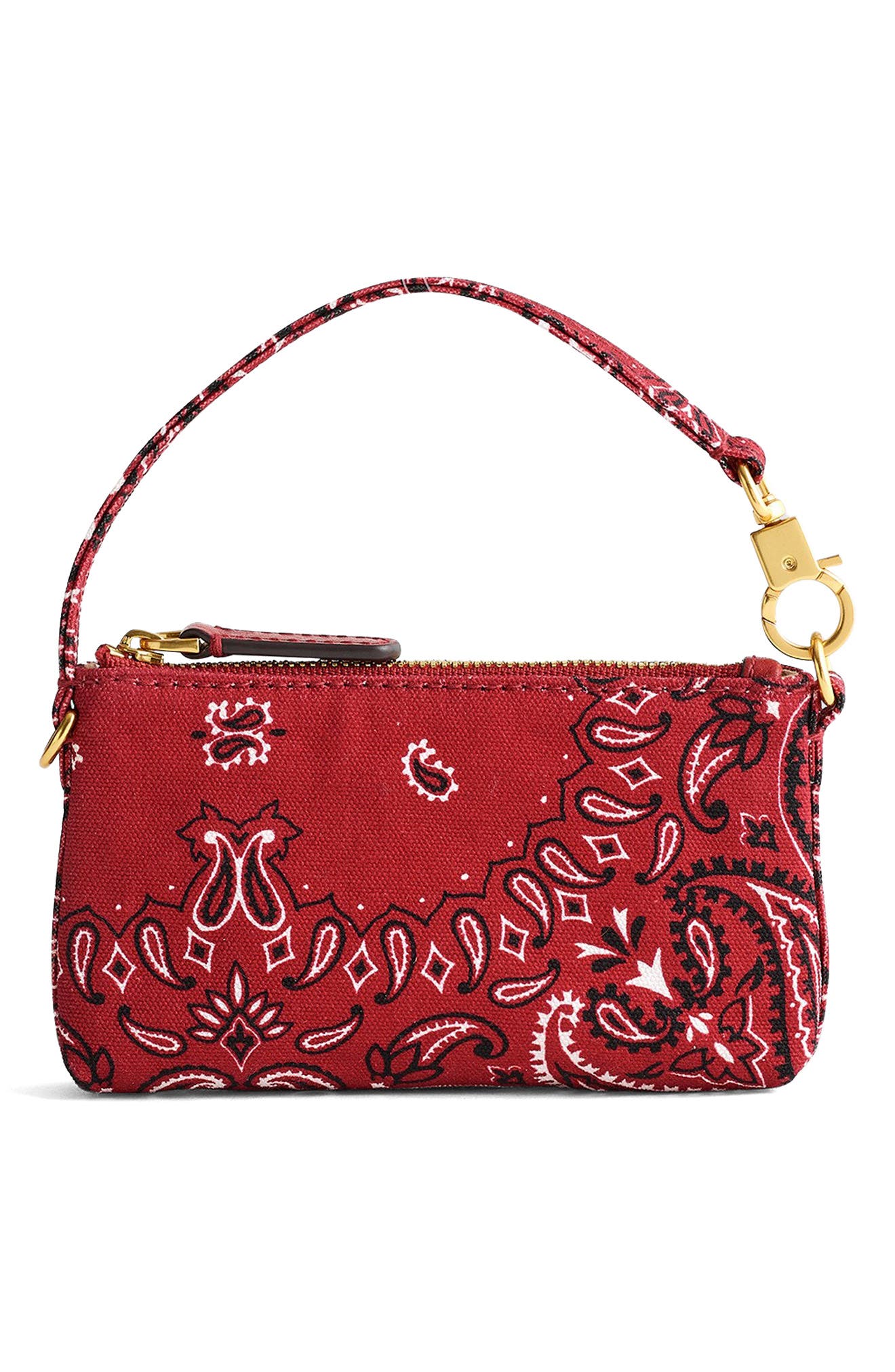 Bandana Mini Pouch, Main, color, BARN RED