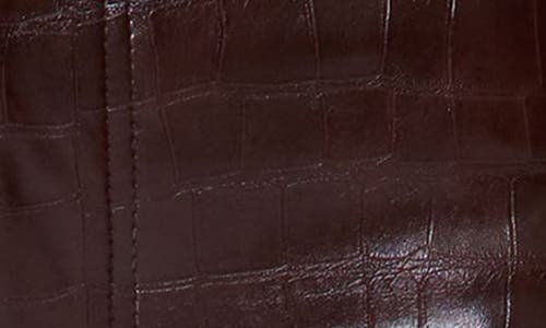 Pistola Cassie Embossed Faux Leather Flare Pants In Brown