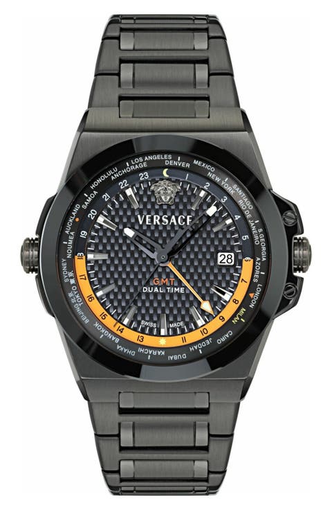 Greca Reaction GMT Bracelet Watch, 44mm